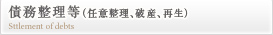 債務整理等（任意整理、破産、再生）