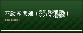 不動産関連（売買、賃貸借、農地、マンション管理等）